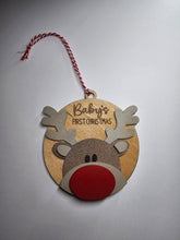 Load image into Gallery viewer, Reindeer Baby's First Christmas Ornament