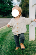 Load image into Gallery viewer, Heather Grey Chunky Knit Cardigan