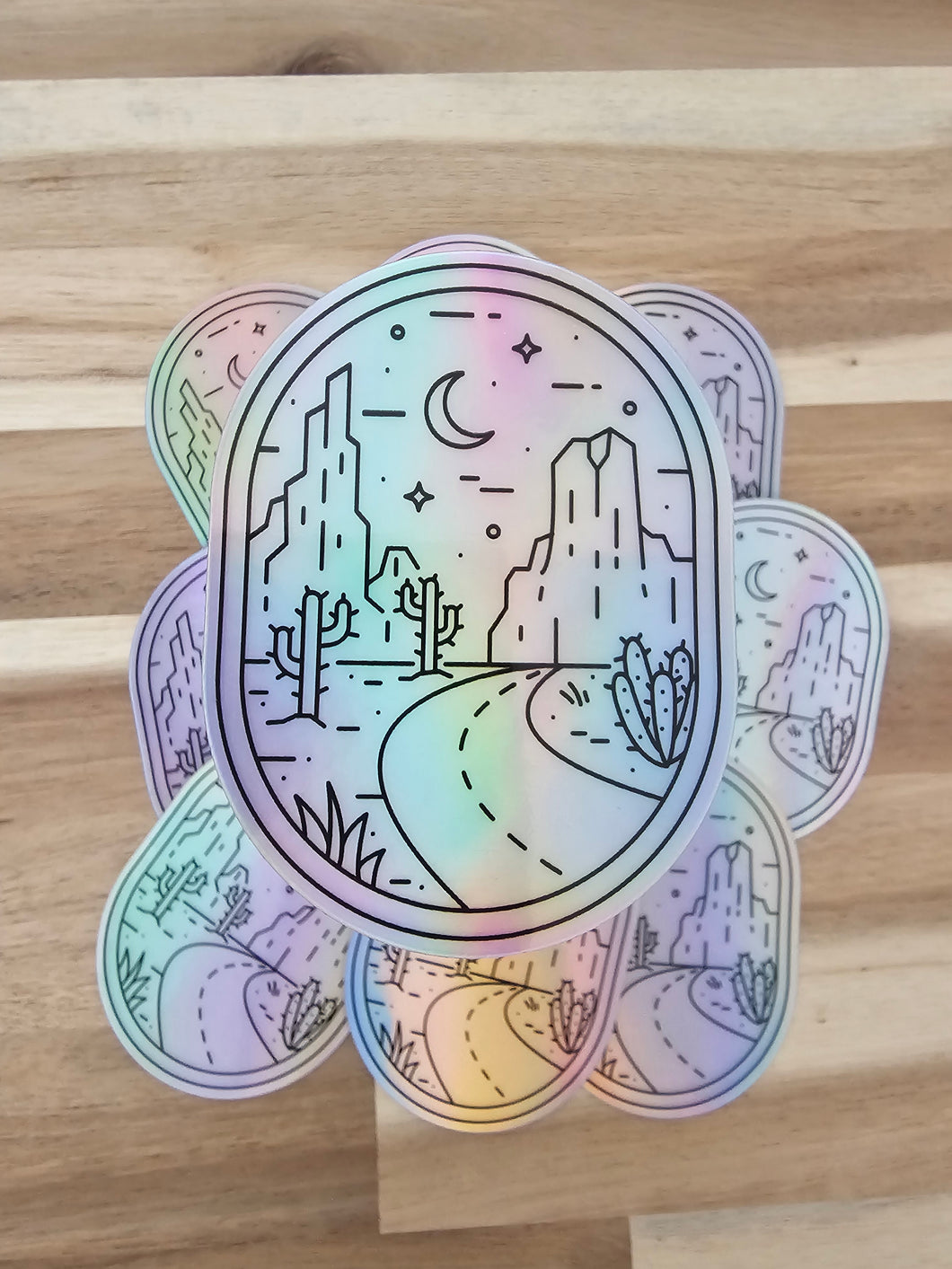 Holographic Desert Sticker
