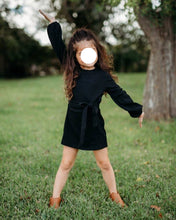 Load image into Gallery viewer, Heidi Tie-Waist Dress - Black