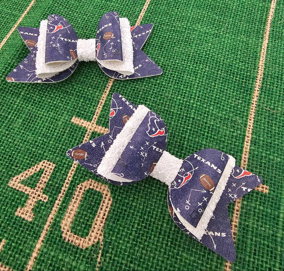 2 Tier NFL Texans Bow