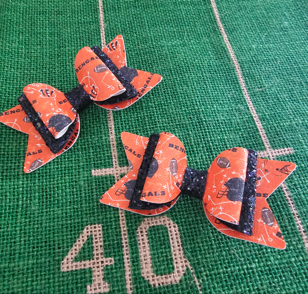 2 Tier NFL Bengals Bow
