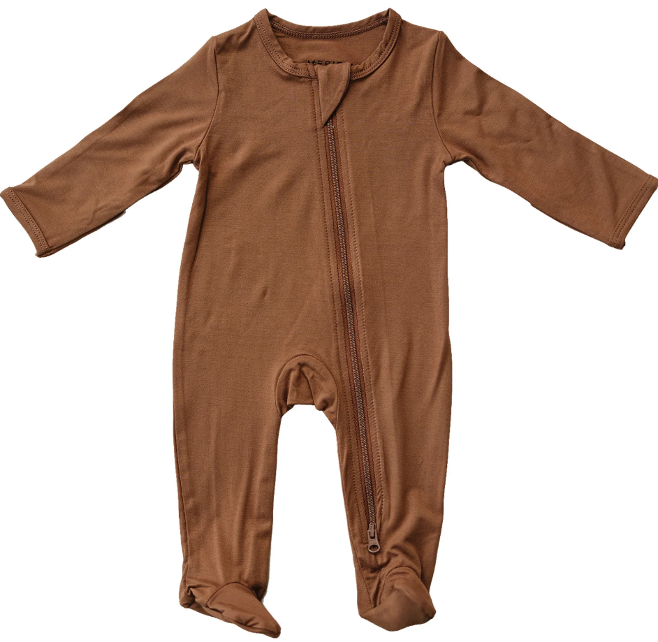 Rust Bamboo Footed Zipper