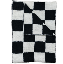 Load image into Gallery viewer, Checkered Plush Baby Blanket

