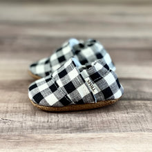 Load image into Gallery viewer, Buffalo Plaid Moccasins 9-12m
