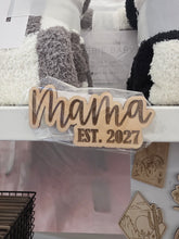 Load image into Gallery viewer, Mama EST. Personalized Year Wooden Magnet
