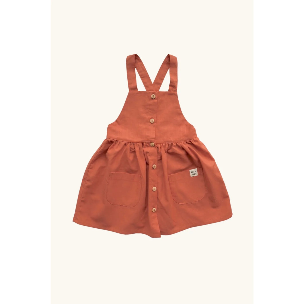 Rust Pinafore Dress 9-12m